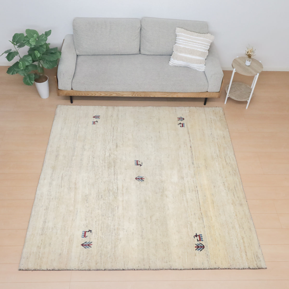 ギャッベ(カシュクリ) 200×200cm(HL-12446)