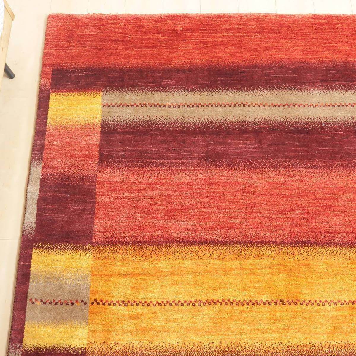プレミアムギャッベ/ホシナマイ(カシュクリ) 214×169cm(HL-17027)