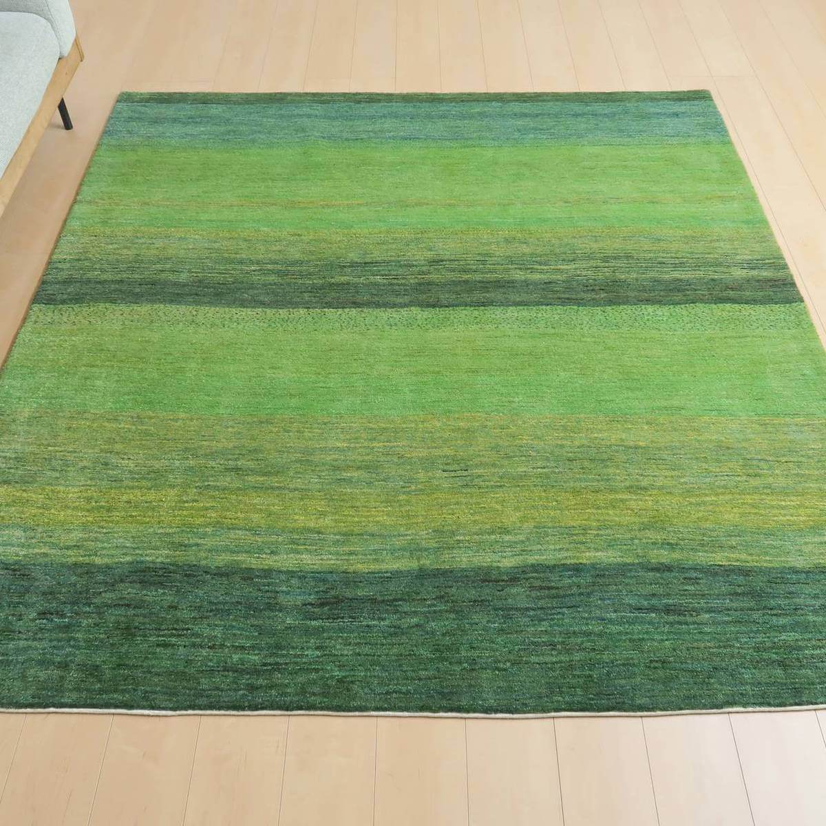 プレミアムギャッベ/ホシナマイ(ルリバフ) 203×194cm(HL-27762)