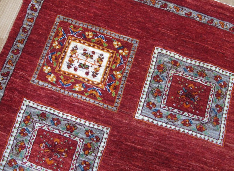 プレミアムギャッベ/ホシナマイ(ルリバフ) 221×159cm(HL-27778)