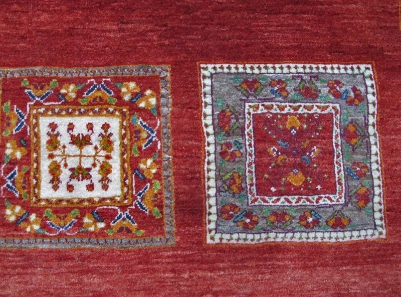 プレミアムギャッベ/ホシナマイ(ルリバフ) 221×159cm(HL-27778)