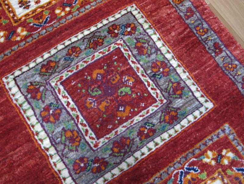 プレミアムギャッベ/ホシナマイ(ルリバフ) 221×159cm(HL-27778)