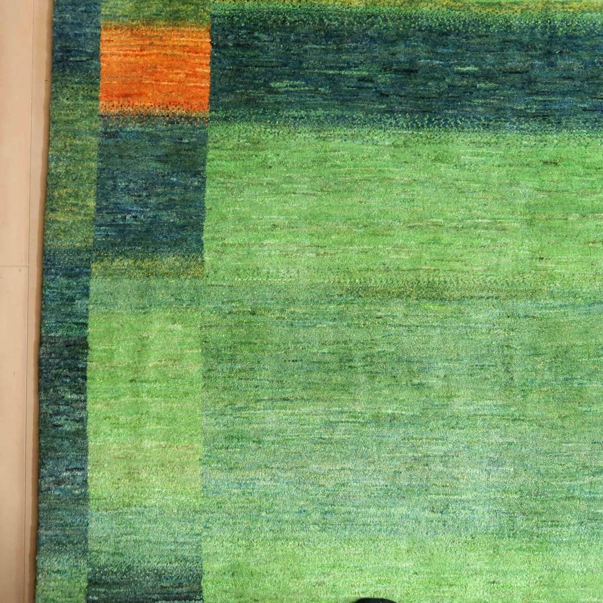 プレミアムギャッベ/ホシナマイ(ルリバフ) 242×174cm(HL-28272)