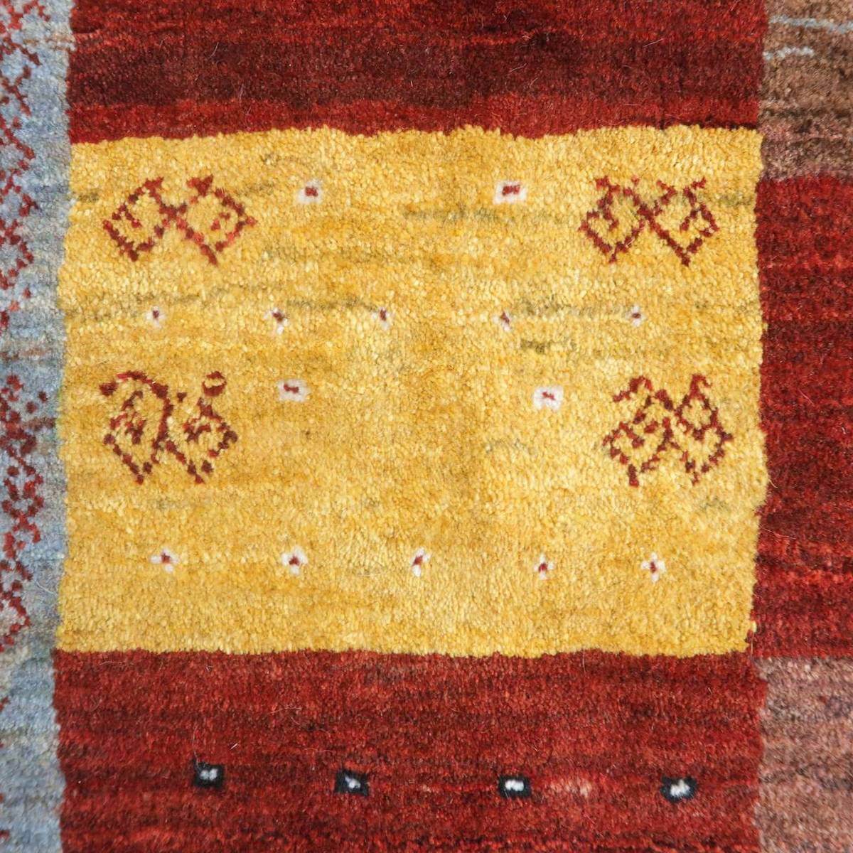 プレミアムギャッベ/ホシナマイ(ルリバフ) 232×206cm(HL-32043)