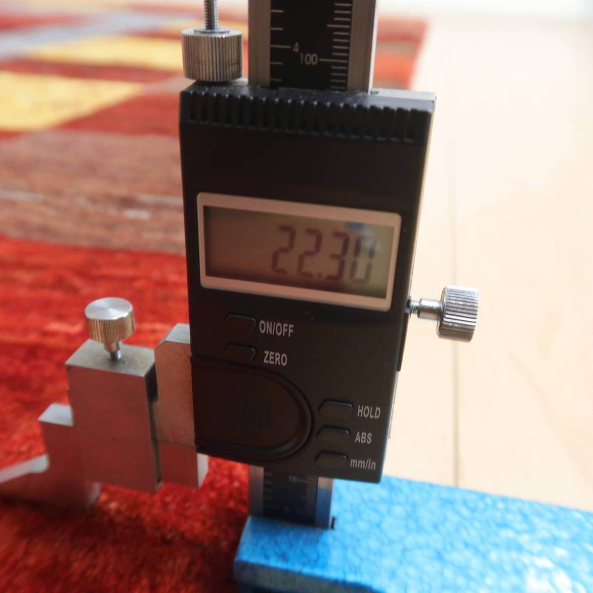 プレミアムギャッベ/ホシナマイ(ルリバフ) 232×206cm(HL-32043)