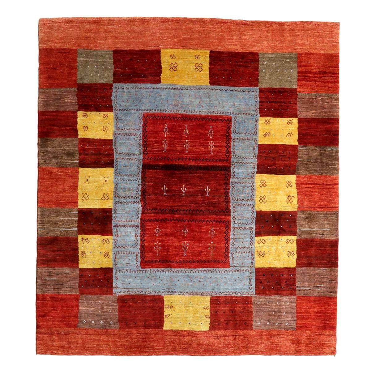 プレミアムギャッベ/ホシナマイ(ルリバフ) 232×206cm(HL-32043)