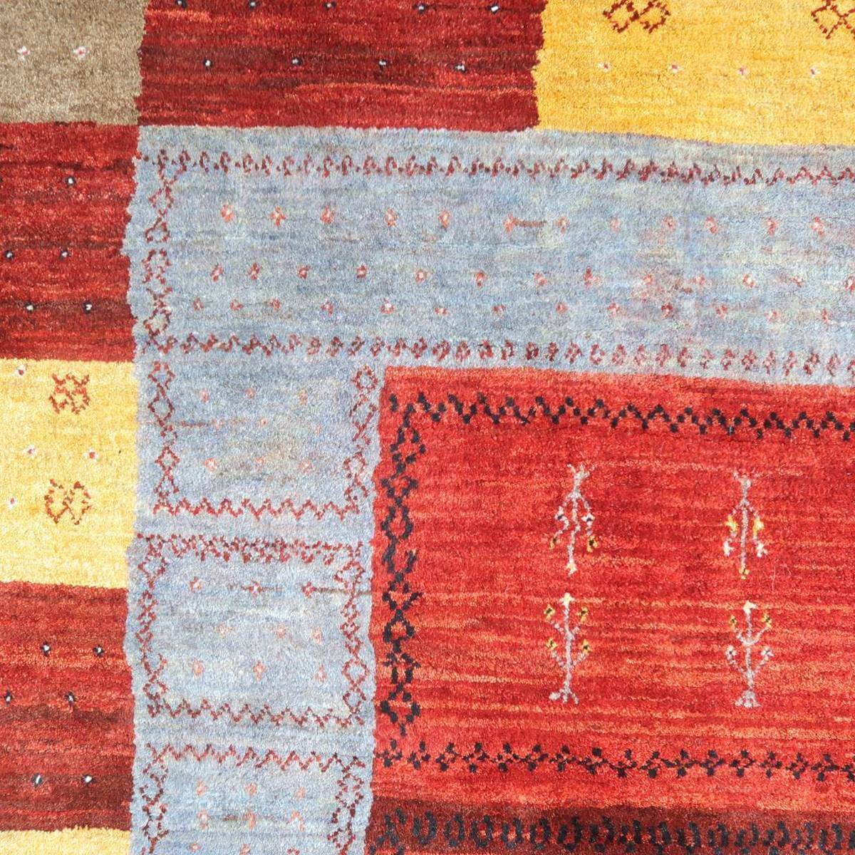 プレミアムギャッベ/ホシナマイ(ルリバフ) 232×206cm(HL-32043)