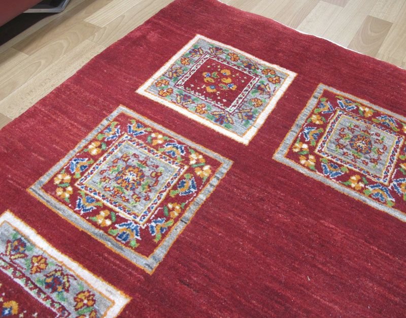 プレミアムギャッベ/ホシナマイ(ルリバフ) 226×156cm(HL-34026)