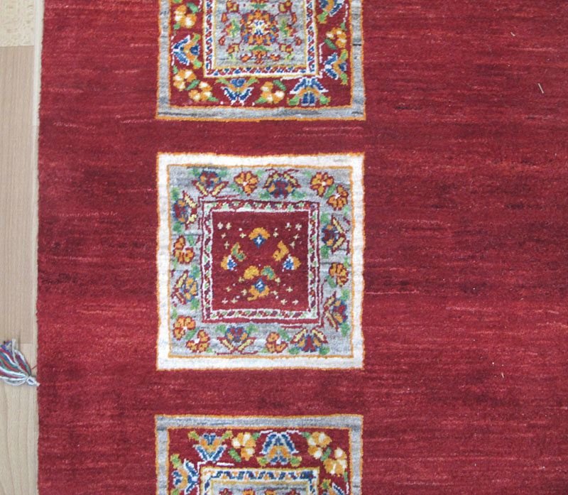 プレミアムギャッベ/ホシナマイ(ルリバフ) 226×156cm(HL-34026)