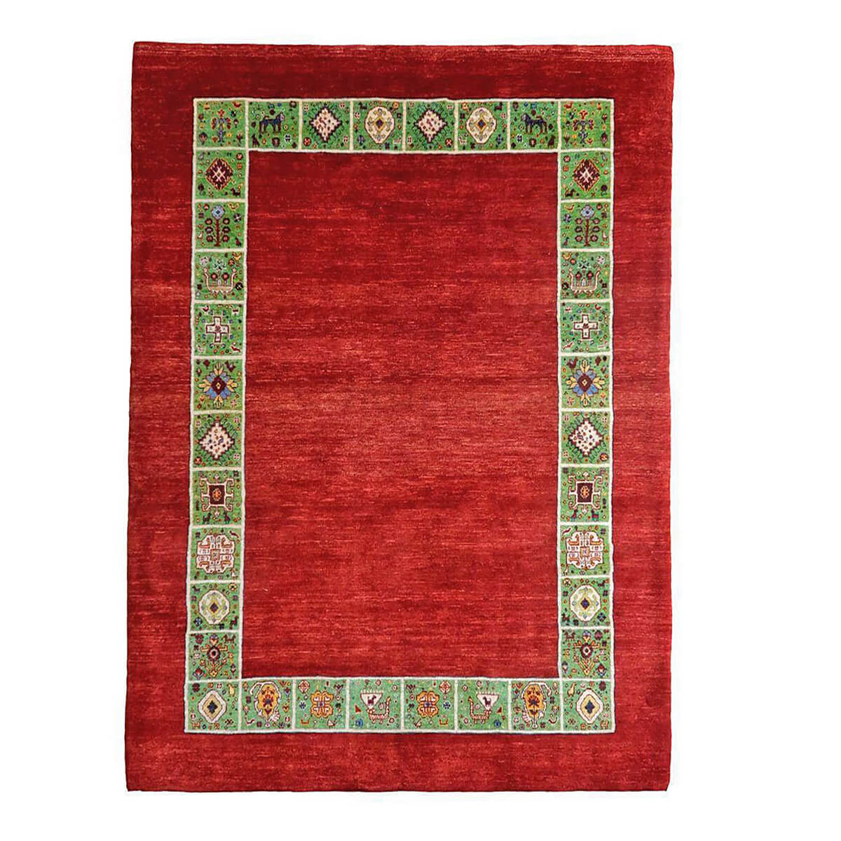 プレミアムギャッベ/ホシナマイ(ルリバフ) 228×169cm(HL-35537)