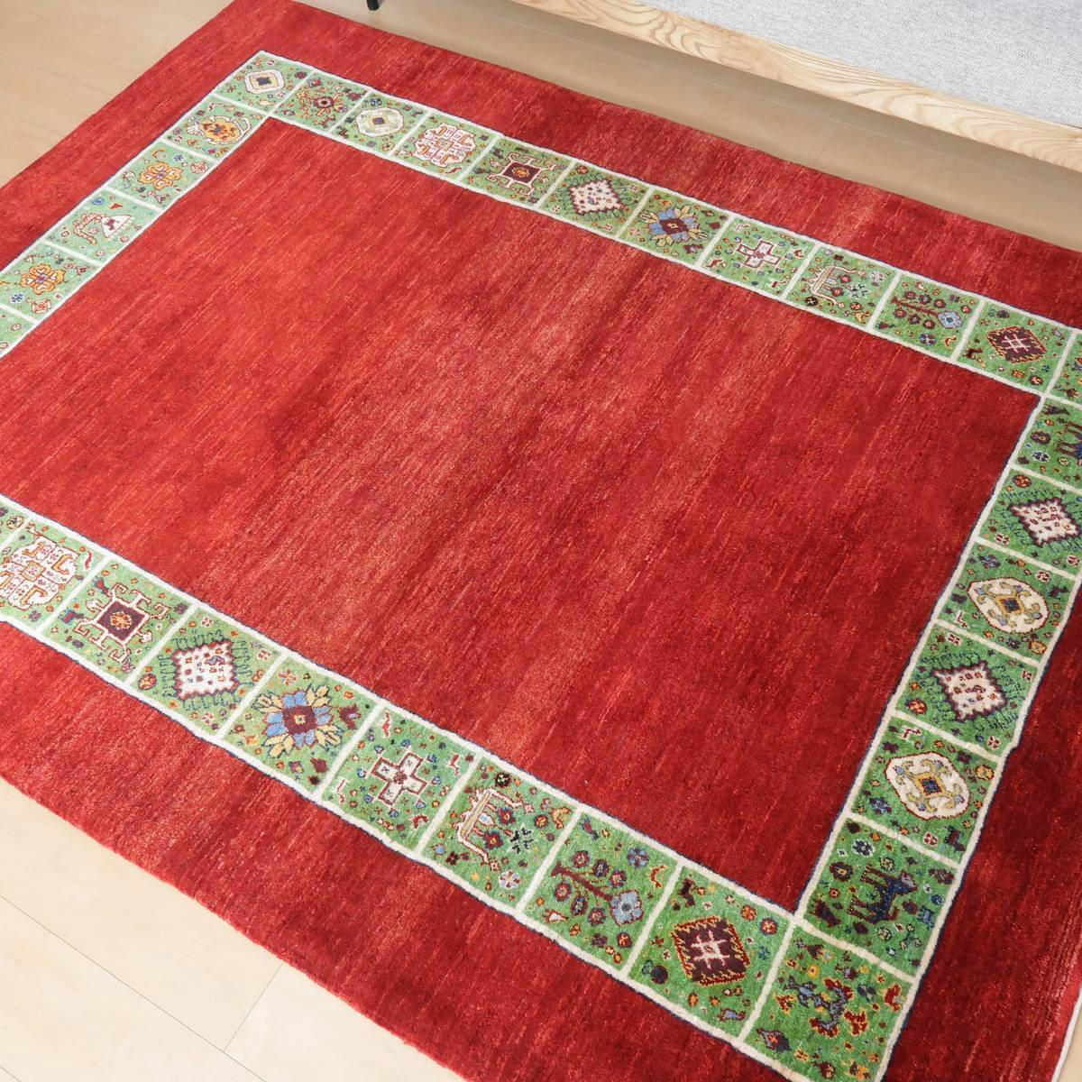 プレミアムギャッベ/ホシナマイ(ルリバフ) 228×169cm(HL-35537)