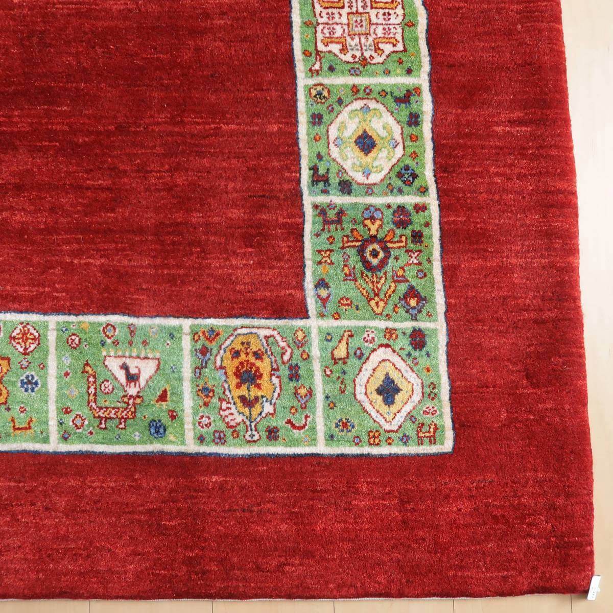 プレミアムギャッベ/ホシナマイ(ルリバフ) 228×169cm(HL-35537)