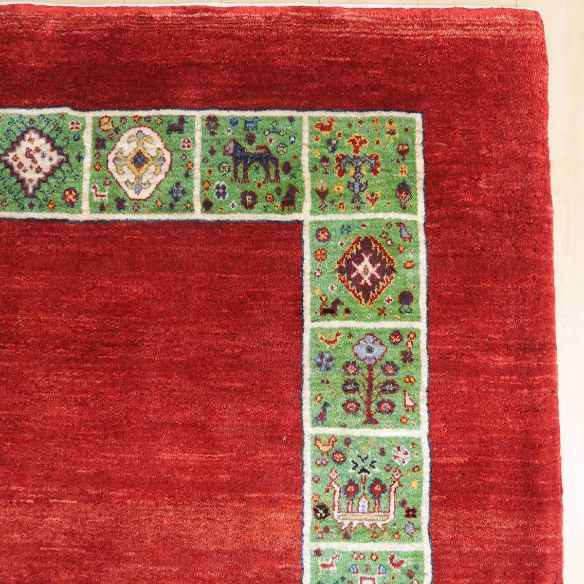 プレミアムギャッベ/ホシナマイ(ルリバフ) 228×169cm(HL-35537)