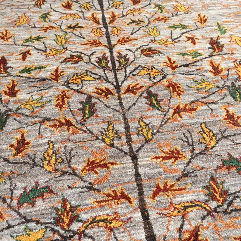 プレミアムギャッベ/ホシナマイ(ルリバフ) 244×168cm(HL-37205)