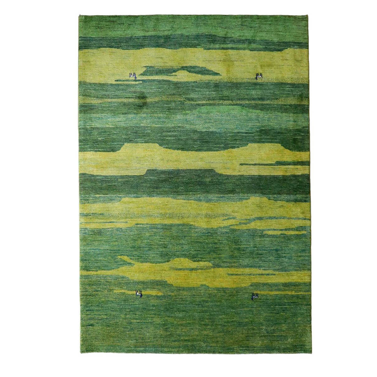 プレミアムギャッベ/ホシナマイ(ルリバフ) 234×164cm(HL-37589)