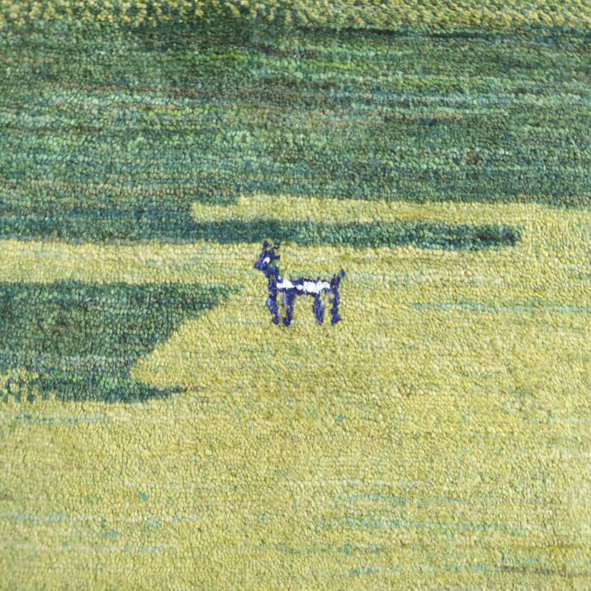 プレミアムギャッベ/ホシナマイ(ルリバフ) 234×164cm(HL-37589)