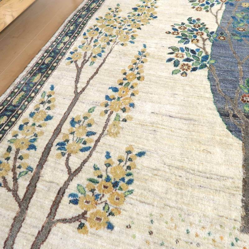 プレミアムギャッベ/ホシナマイ(ルリバフ) 245×157cm(HL-48664)