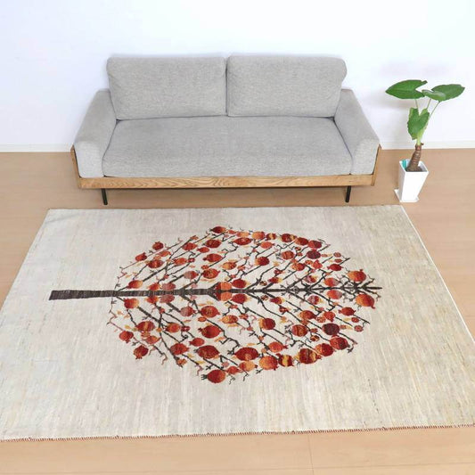プレミアムギャッベ/ホシナマイ(ルリバフ) 232×163cm(HL-50236)