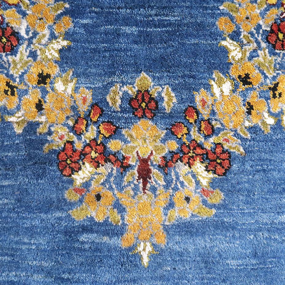 プレミアムギャッベ/ホシナマイ(ルリバフ) 246×165cm(HL-62715)