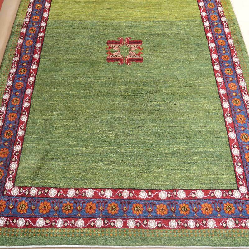 プレミアムギャッベ/ホシナマイ(ルリバフ) 220×151cm(HL-71209)