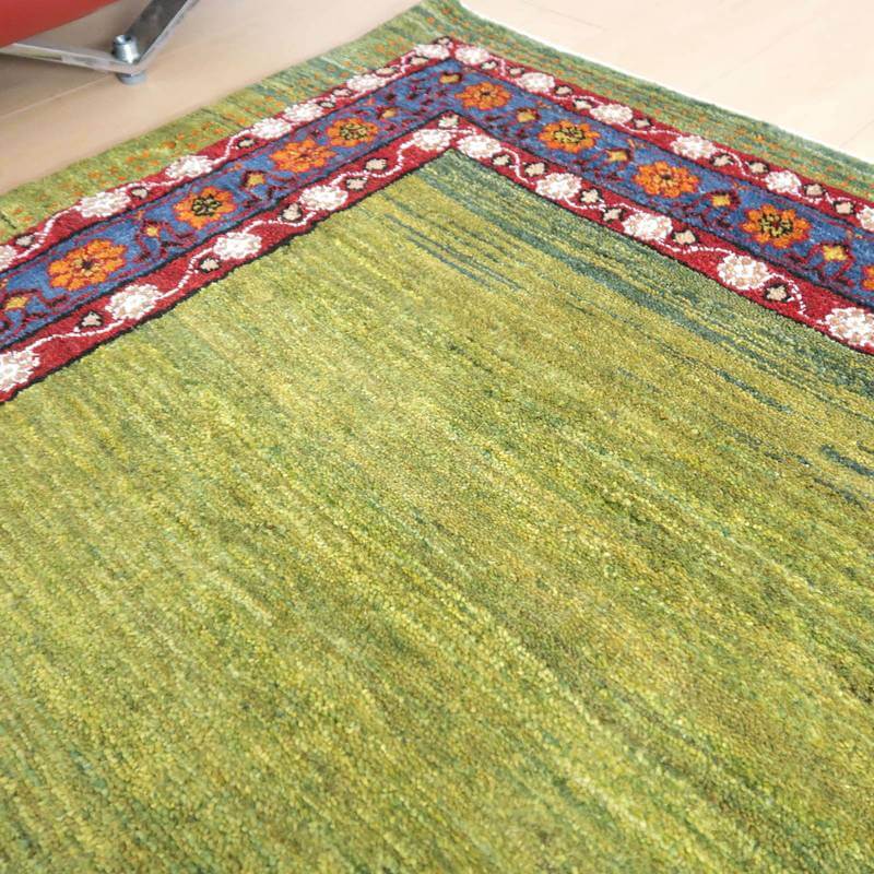 プレミアムギャッベ/ホシナマイ(ルリバフ) 220×151cm(HL-71209)