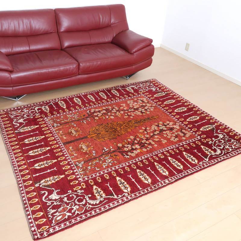 プレミアムギャッベ/ホシナマイ(ルリバフ) 213×157cm(HL-71214)