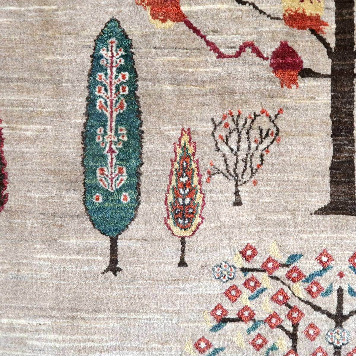 プレミアムギャッベ/ホシナマイ(ルリバフ) 225×151cm(HL-71624)