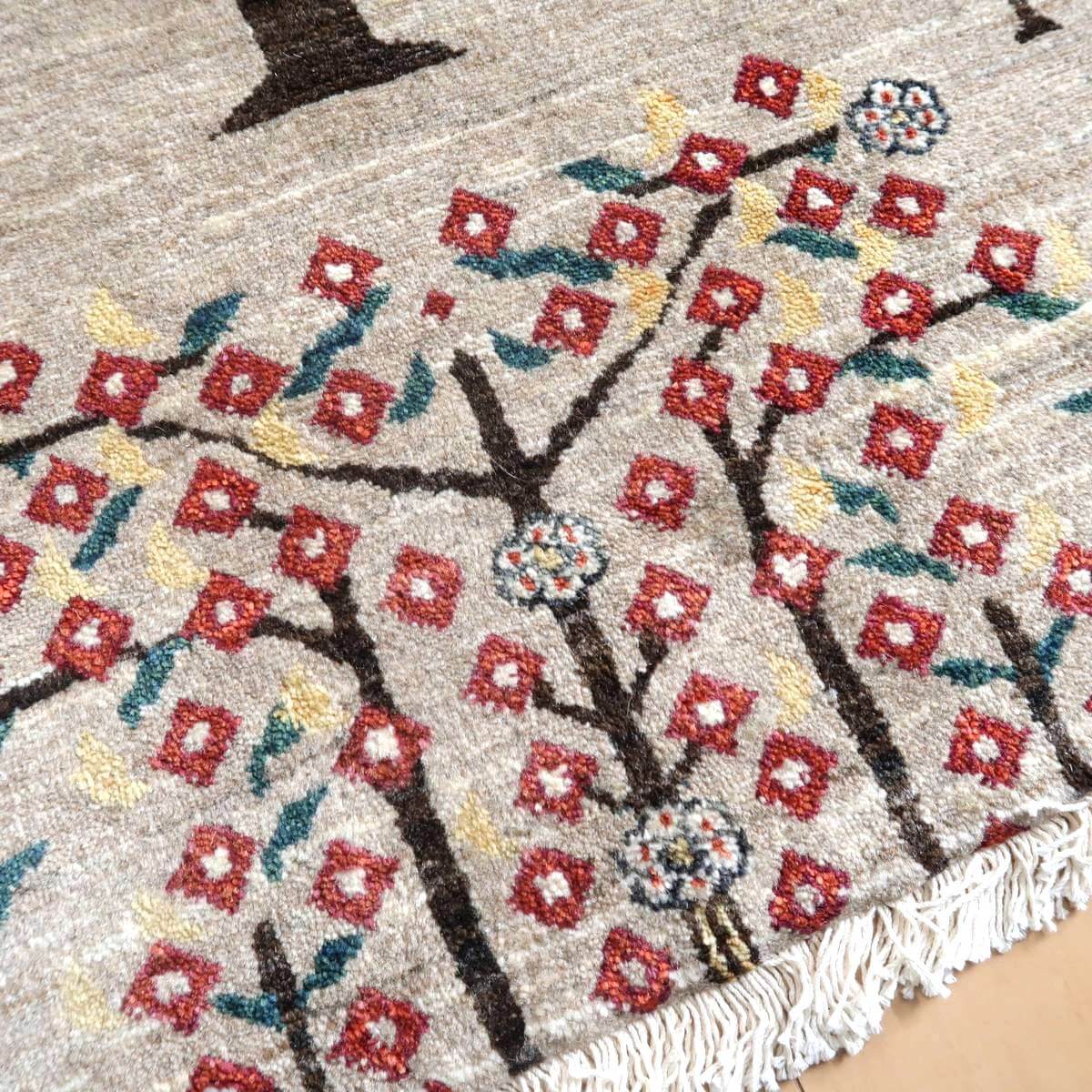 プレミアムギャッベ/ホシナマイ(ルリバフ) 225×151cm(HL-71624)