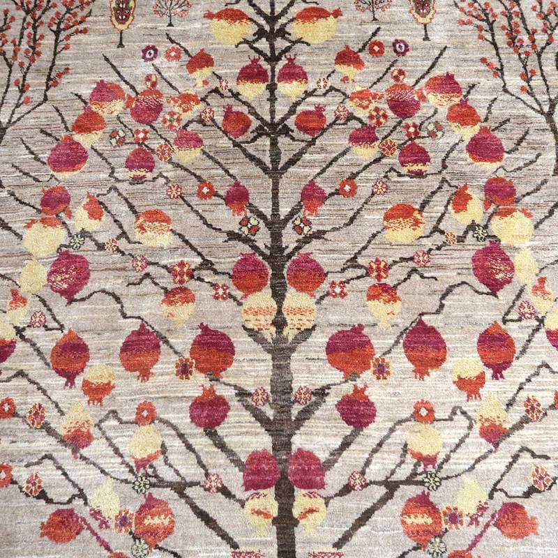 プレミアムギャッベ/ホシナマイ(ルリバフ) 225×151cm(HL-71624)