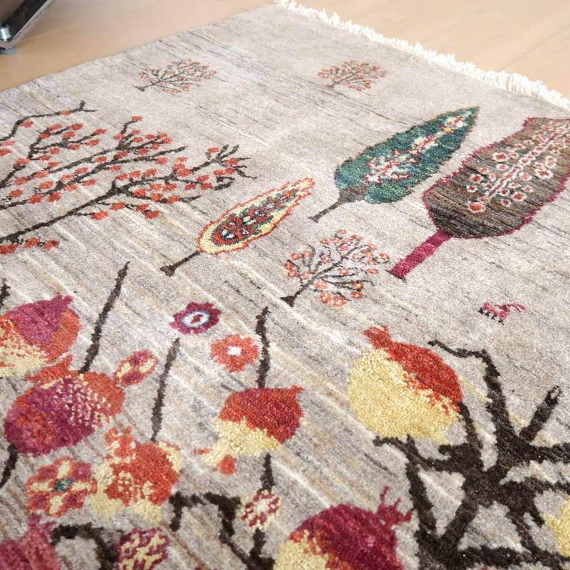 プレミアムギャッベ/ホシナマイ(ルリバフ) 225×151cm(HL-71624)