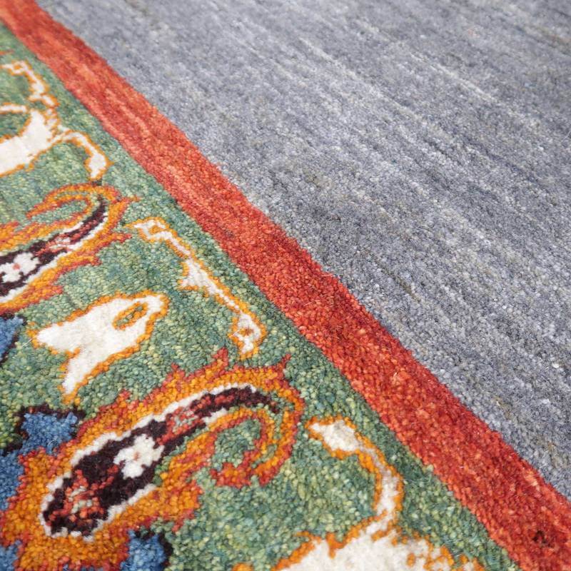 プレミアムギャッベ/ホシナマイ(ルリバフ) 204×154cm(HL-72648)