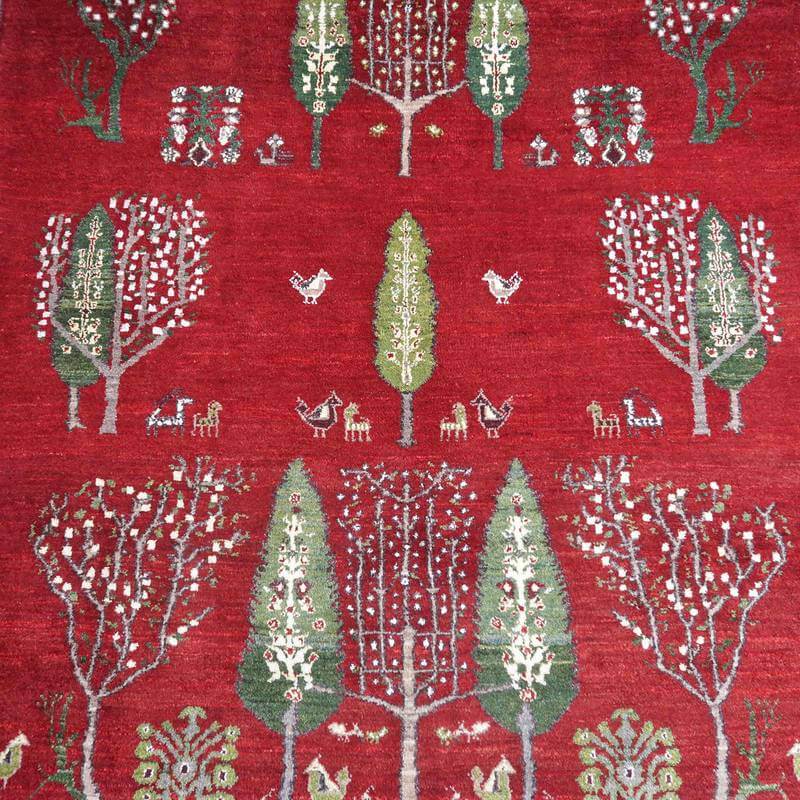 プレミアムギャッベ/ホシナマイ(ルリバフ) 235×145cm(HL-73272)