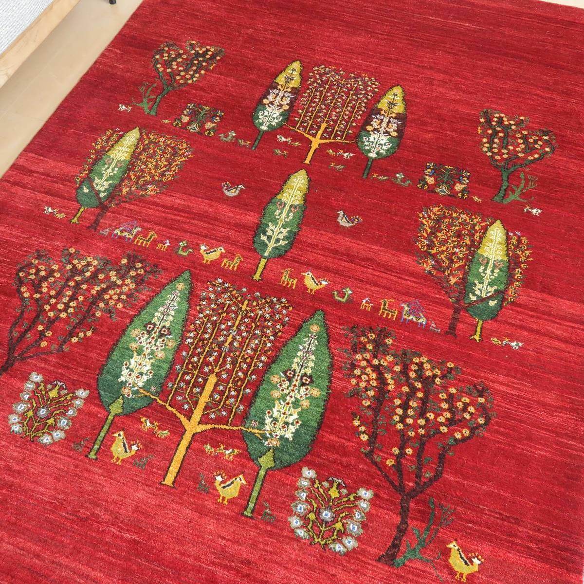 プレミアムギャッベ/ホシナマイ(ルリバフ) 243×167cm(HL-73277)