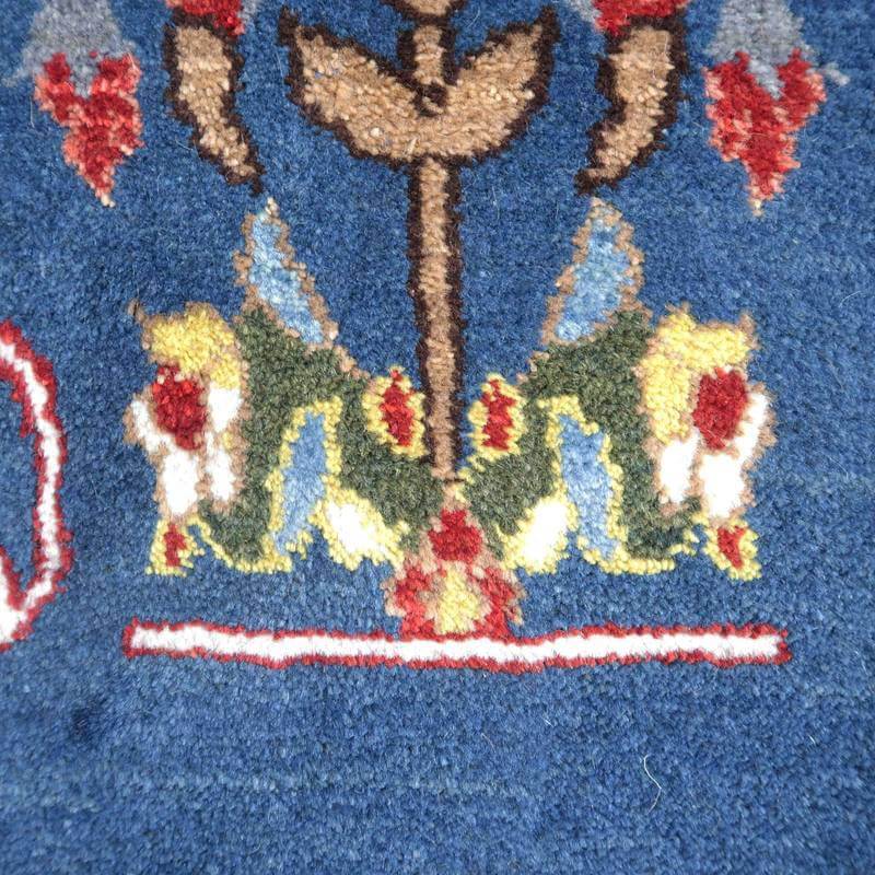 プレミアムギャッベ/ホシナマイ(ルリバフ) 207×135cm(HL-89693)