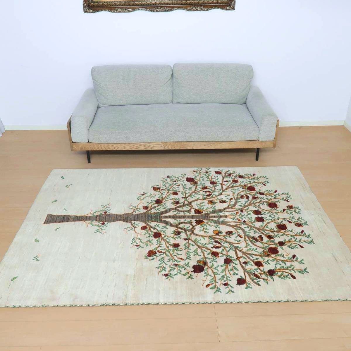 プレミアムギャッベ/ホシナマイ(ルリバフ) 238×155cm(HL-91089)