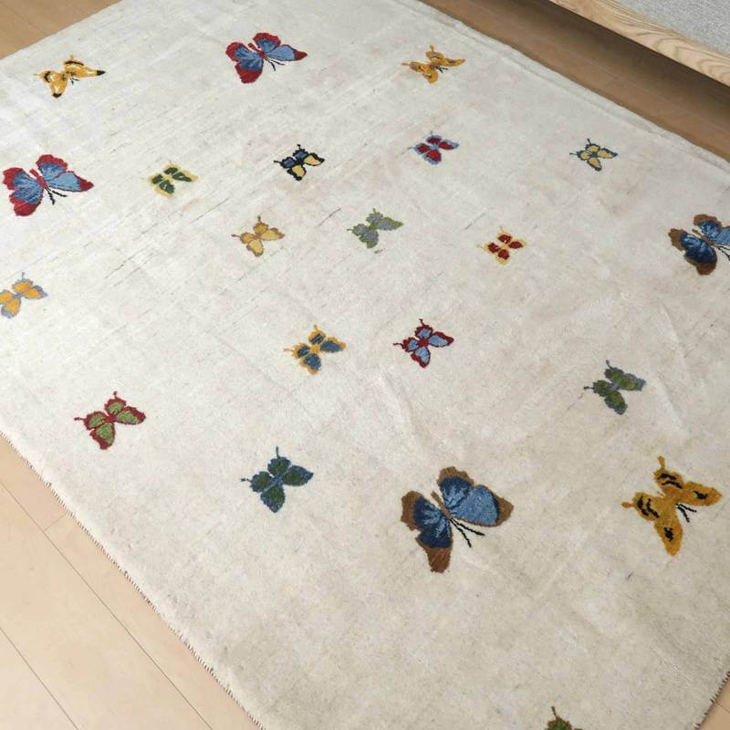 プレミアムギャッベ/ホシナマイ(ルリバフ) 242×180cm(HL-91243)