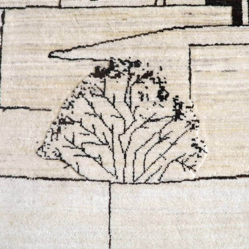 プレミアムギャッベ/ホシナマイ(ルリバフ) 154×150cm(HM-10896)