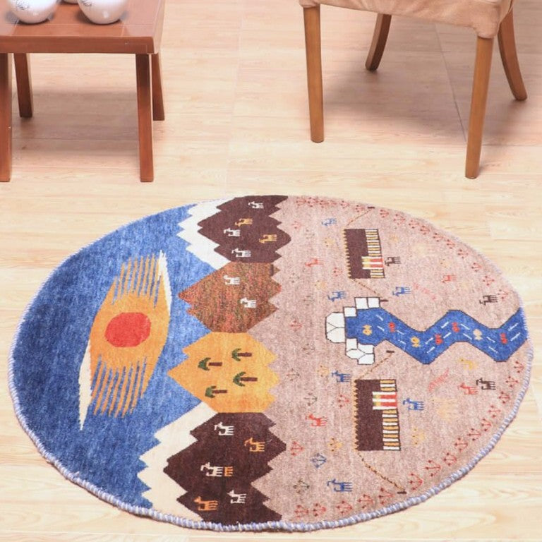 ギャッベ(ギャベ)カシュクリ 105×99cm(HM-70085)
