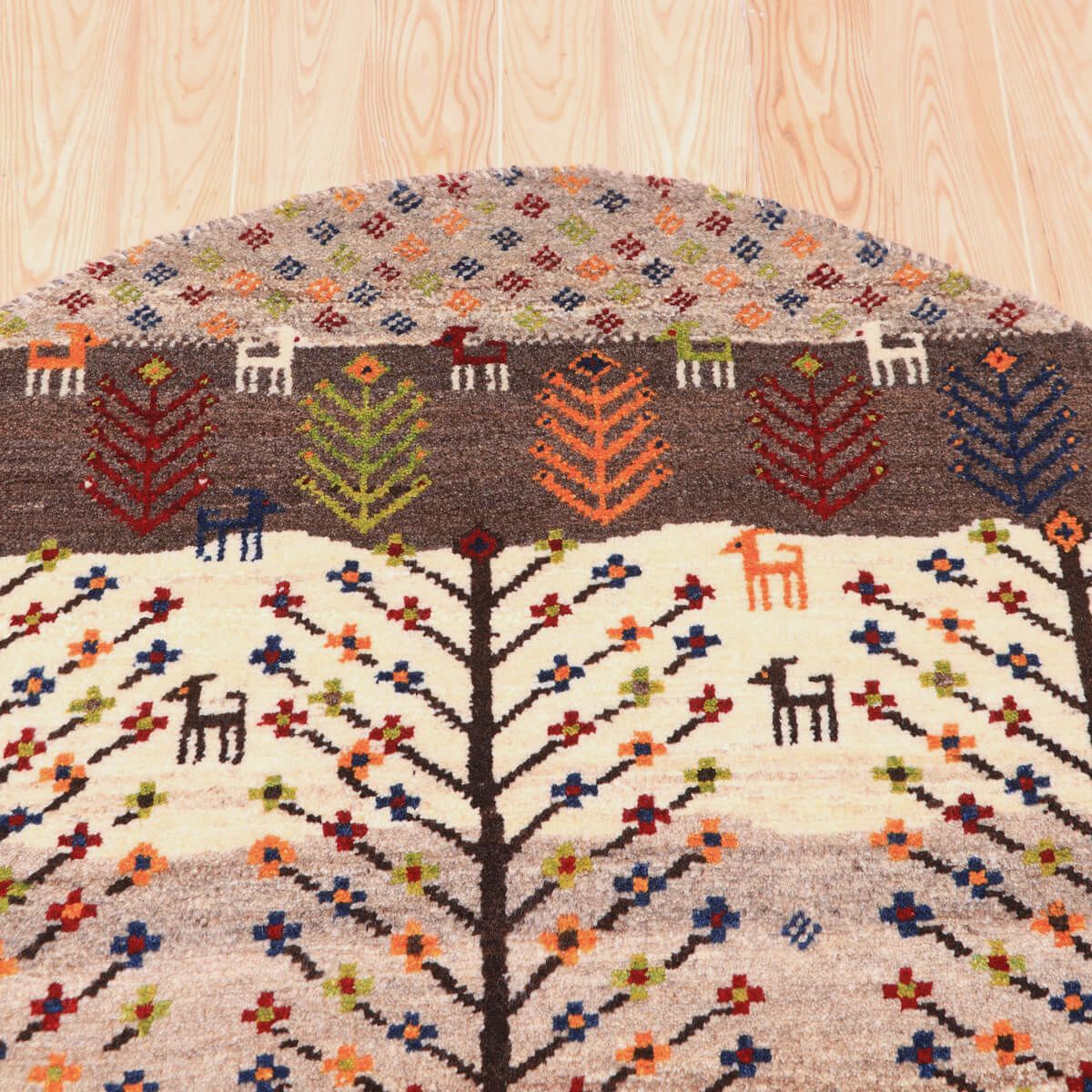 ギャッベ(ギャベ)カシュクリ 94×94cm(HM-70090)