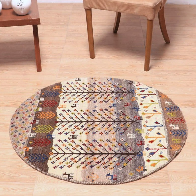 ギャッベ(ギャベ)カシュクリ 94×94cm(HM-70090)