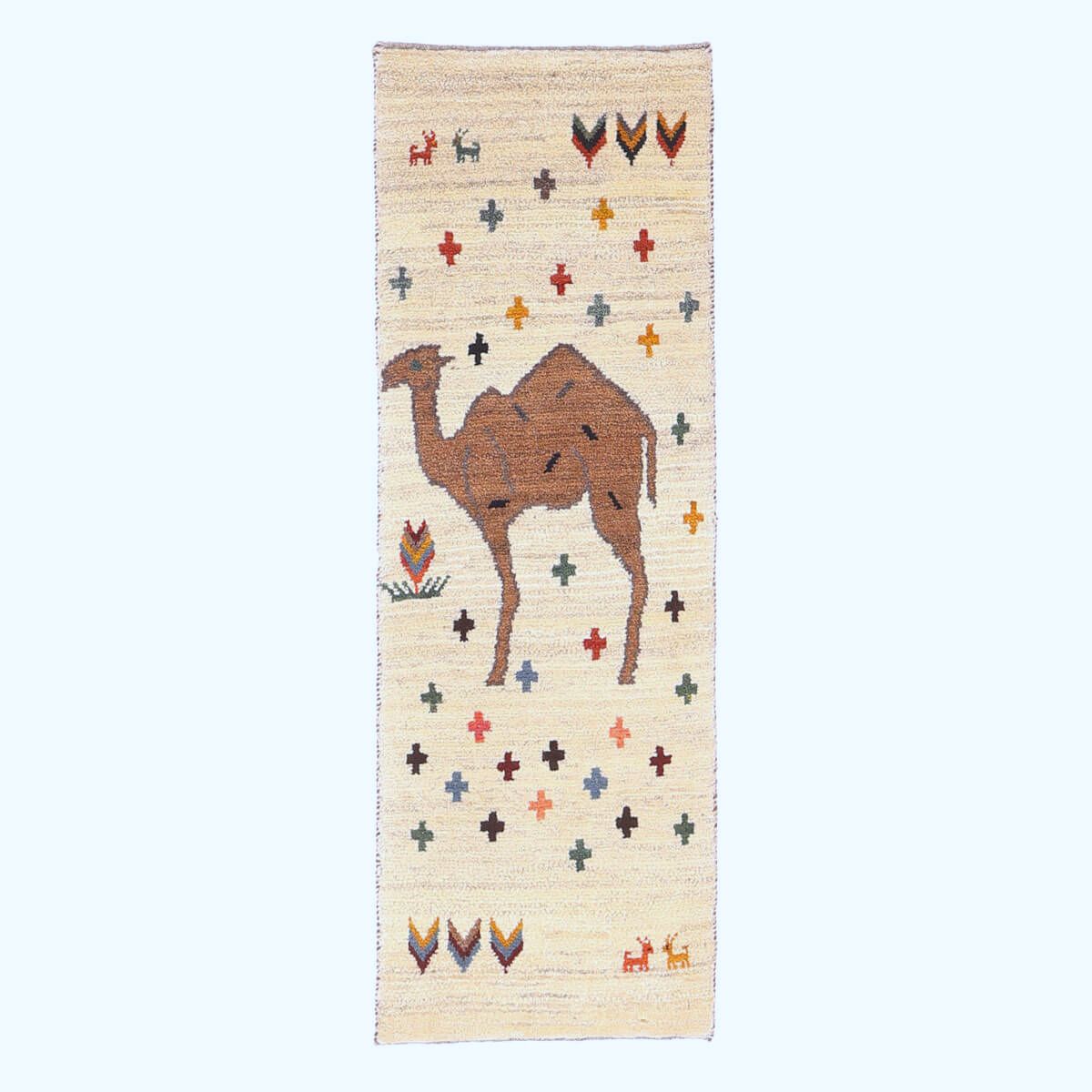 ギャッベ(ギャベ)カシュクリ 153×53cm(HM-70129)