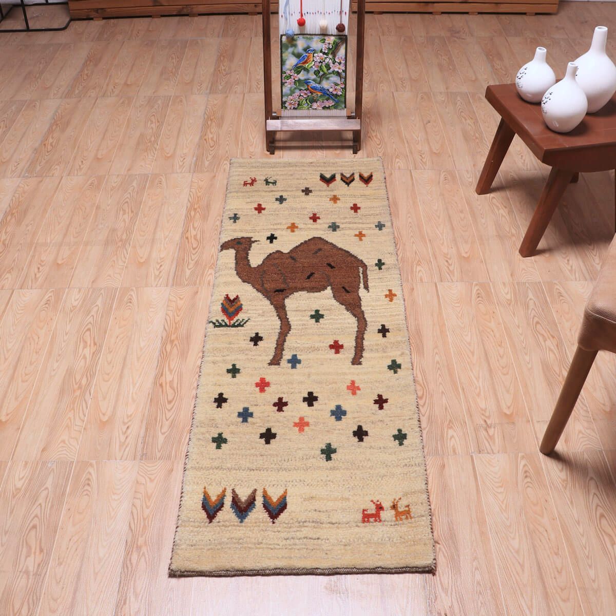 ギャッベ(ギャベ)カシュクリ 153×53cm(HM-70129)