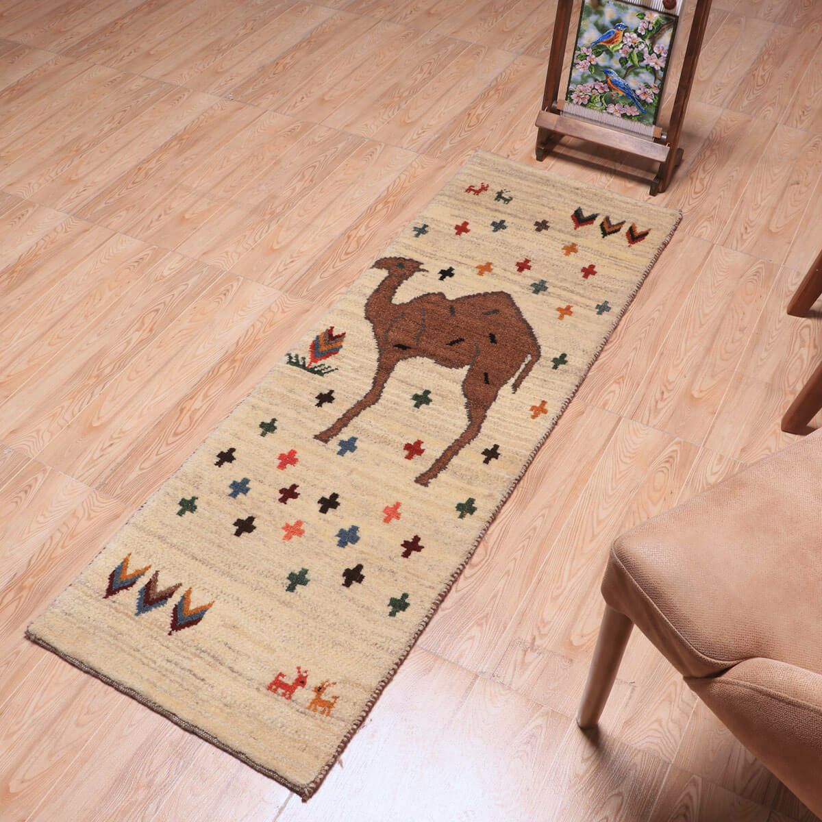 ギャッベ(ギャベ)カシュクリ 153×53cm(HM-70129)