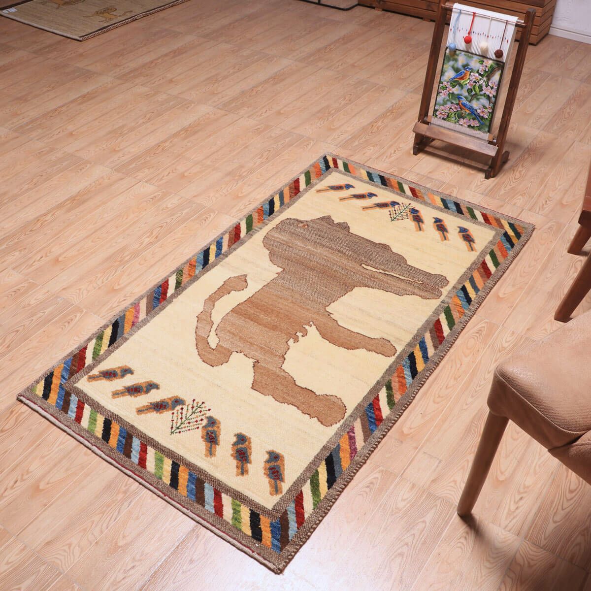 ギャッベ(ギャベ)ルリバフ 145×81cm(HM-70130)