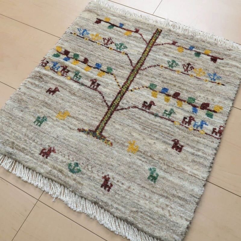 プレミアムギャッベ/ホシナマイ(カシュクリ) 40×38cm(HP-4040-2E4)