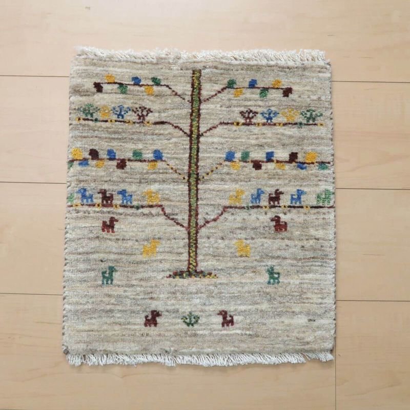 プレミアムギャッベ/ホシナマイ(カシュクリ) 40×36cm(HP-4040-2A6)