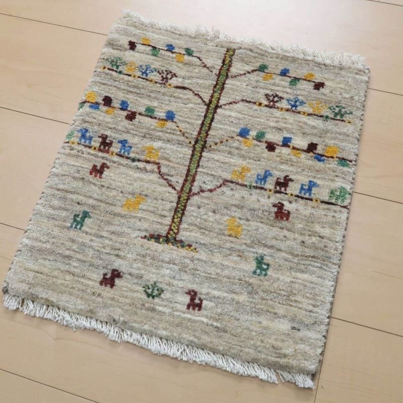 プレミアムギャッベ/ホシナマイ(カシュクリ) 40×36cm(HP-4040-2A6)