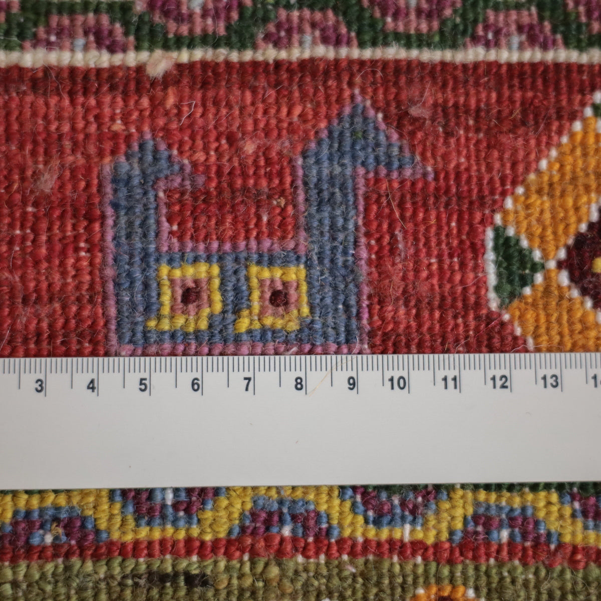 ギャッベ(ルリバフ) 64×61cm(HP-11928)