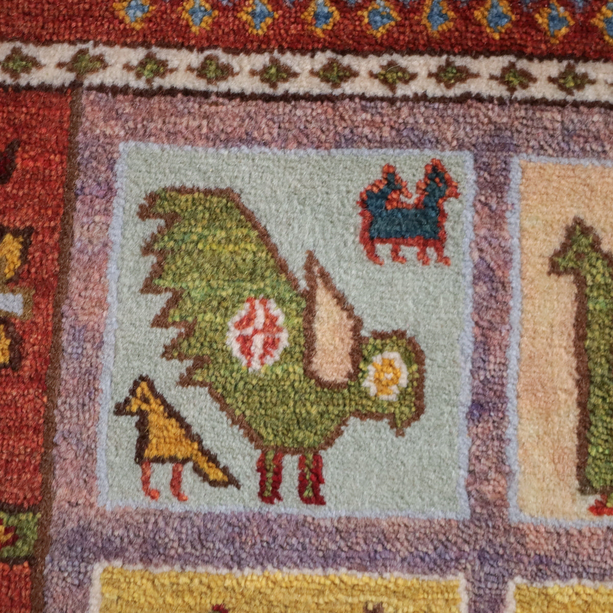 ギャッベ(ルリバフ) 62×60cm(HP-11976)