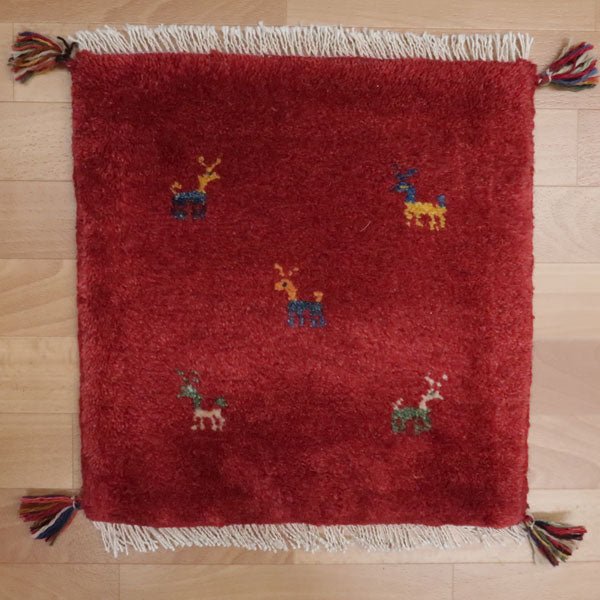 【2枚で46,000円】ギャッベ 43×42cm(HP-36788)